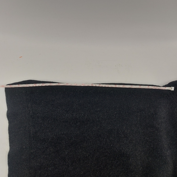 Vince Wool Yak Alpaca Cashmere Open Front Cardigan Size Sm Charcoal Gray Hi-Low - Picture 7 of 8